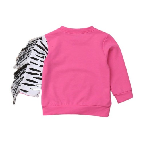 Pigesweatshirt med zebraprint L664