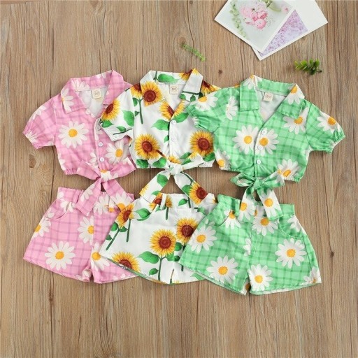 Pigetop og shorts L1518