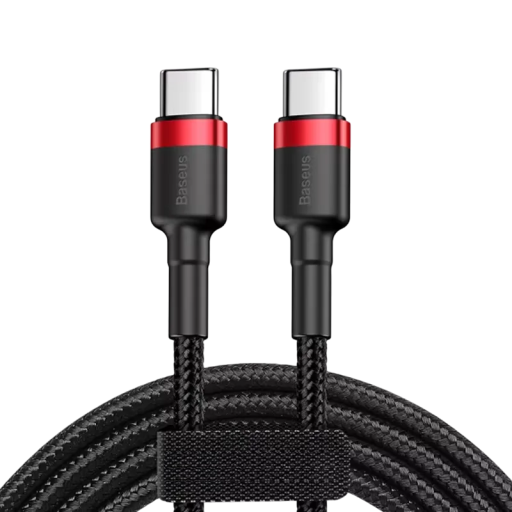 Pikalataus Kaksois-USB-C-kaapeli 2m 60W PD punottu datakaapeli 5A QC 3.0 20V 480Mbps Pikalataus Laaja Yhteensopivuus