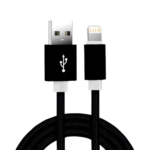 Pikalatausdatakaapeli USB A - iPhone Lightning 1m nailonpunottu kaapeli 3A -kaapeli iOS-laitteille Nopea lataus ja synkronointi