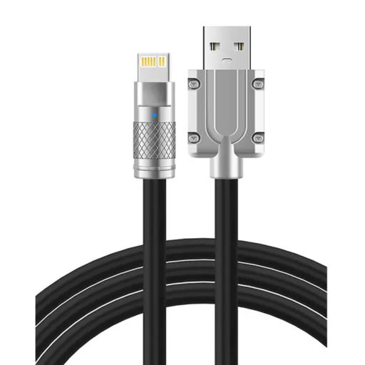 Pikalatauskaapeli 2 m 120 W 6A USB A - Lightning iPhonelle, silikoninen datakaapeli, joustava ja kestävä