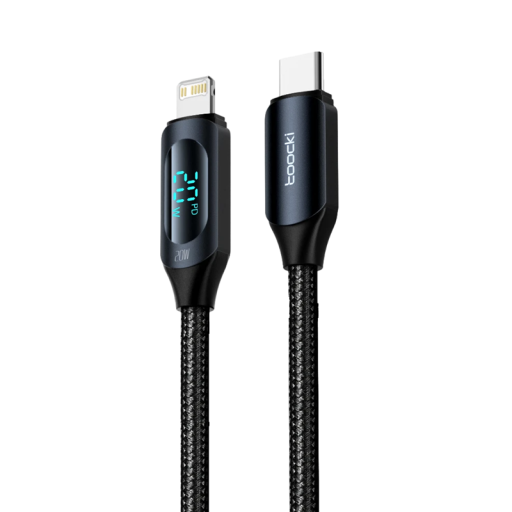 Pikalatauskaapeli USB-C - Lightning 2m LED-merkkivalolla 20W PD yhteensopiva iPhonen ja iPadin kanssa, nopea lataus, tiedonsiirto 480 Mbps