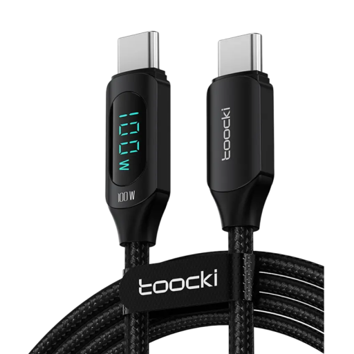 Pikalatauskaapeli USB-C - USB-C 1 m 100 W datakaapeli PD 6 A LED-merkkivalo Type-C kaksipuolinen