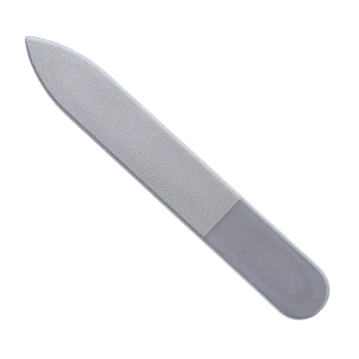 Pilnic transparent pentru unghii 90 x 13 mm Sticlă nanometrică 1 buc cu husă Pilnic din sticlă profesional pentru manichiură