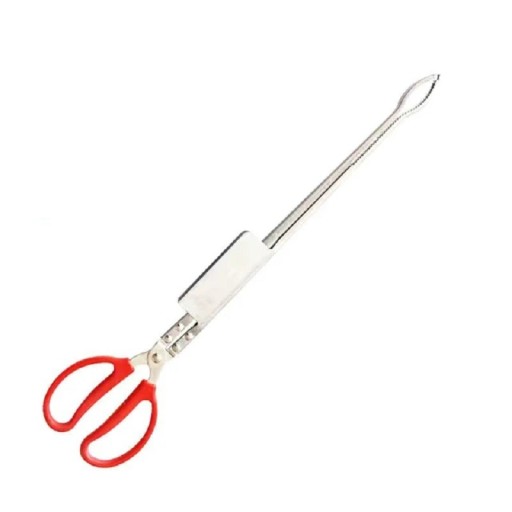 Pinças para alimentação de cobras 52 cm Pinças em aço inoxidável Pinças para cobras com extremidade arredondada