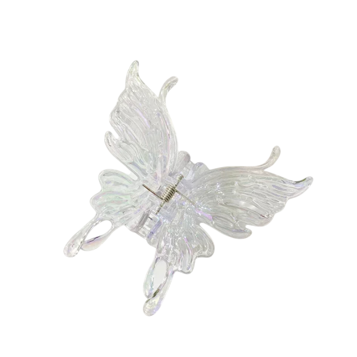 Pince à cheveux en acétate en forme de papillon 10,5x10 cm Éléganter et colorée de style rétro français Accessoires capillaires pour femmes