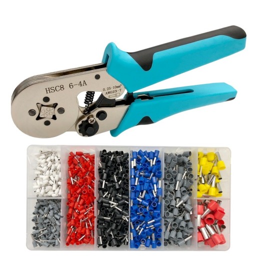 Pince à sertir 0,25 - 10 mm² avec 1200 manchons