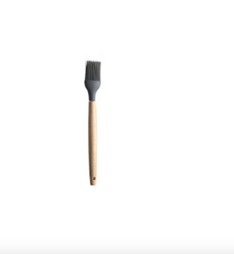 Pinceau en silicone avec poignée en bois