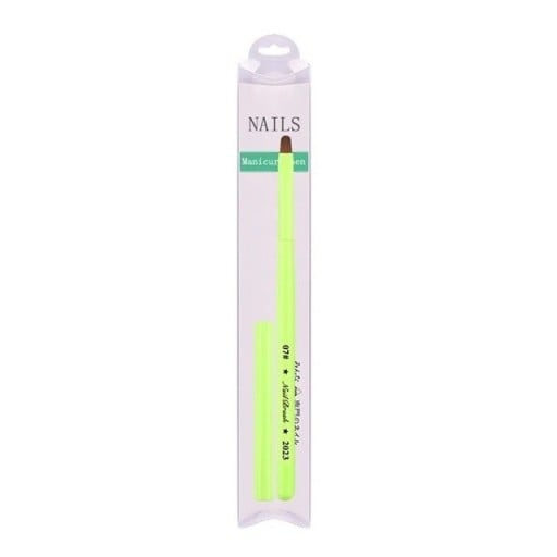 Pincel cosmético verde 9 mm NailBrush 2023 para unhas Pincel elegante para pintura de padrões e arte das unhas para uso profissional e doméstico
