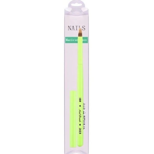 Pincel de Maquilhagem Verde NailBrush 2023 14 mm para unhas para desenhos 3D e arte das unhas para uso profissional e doméstico