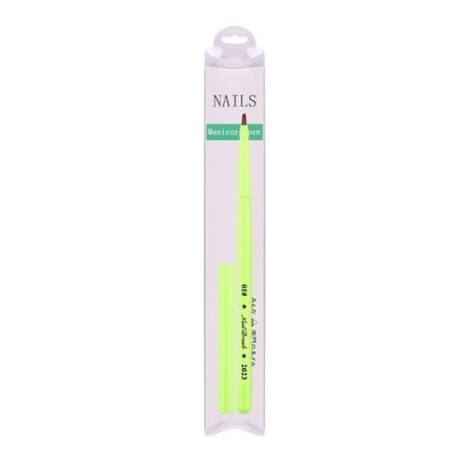 Pincel de maquilhagem verde NailBrush 2023 6 mm para unhas para pintura de padrões delicados e minimalistas