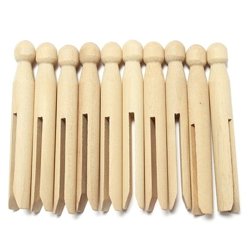 Pinces à linge en bois 10 pcs
