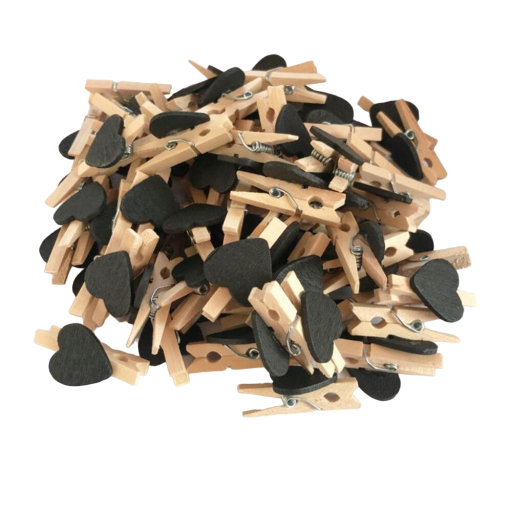 Pinces à linge en forme de cœur 50 pcs