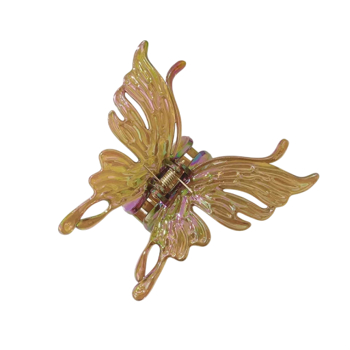 Pinza para el cabello en forma de mariposa de acetato 10,5x10 cm Clip elegante retro francés de colores Accesorios para el cabello de mujer Estilo Adorno de plástico