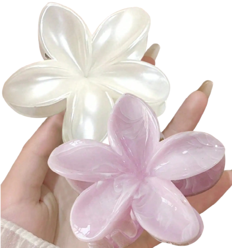 Pinza para el cabello para mujer 6 x 8 cm Pinza floral elegante Hebilla metálica brillante para el cabello Sujeción firme del peinado Accesorio