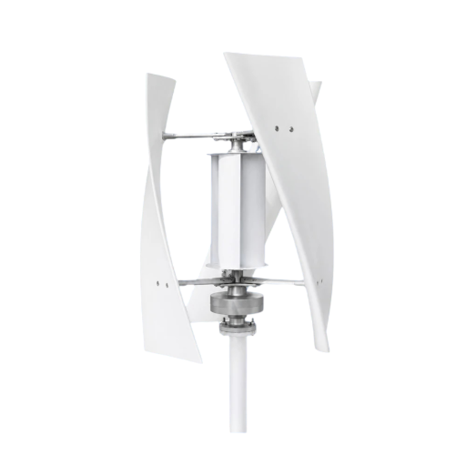 Pionowa turbina wiatrowa 8000 W Dual MPPT z opornikiem hamulcowym System 12 V Obudowa aluminiowa Biała Do pracy off-grid