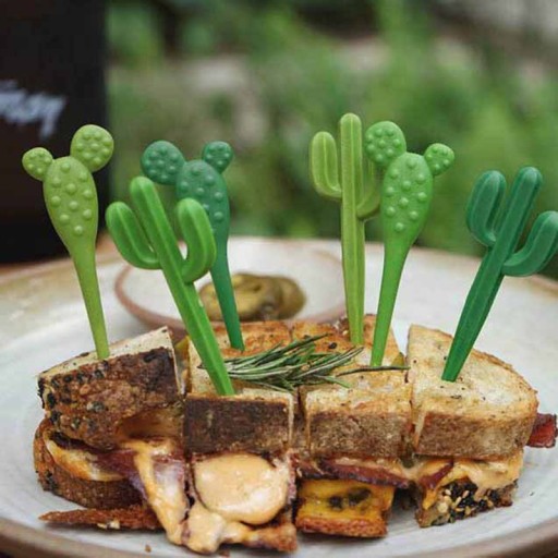 Piques en forme de cactus 6 pcs