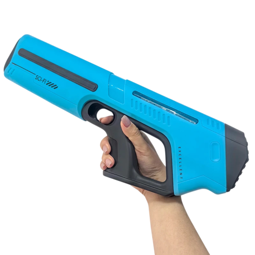 Pistola de água eléctrica 42,5 x 5 x 14,5 cm Com reservatório de água Pistola de pulverização automática Brinquedo de verão para piscina