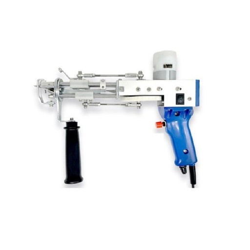 Pistola de bordar eléctrica Pistola para hacer mechones de alfombras Máquina flocadora eléctrica para tejer alfombras Pistola flocadora con longitud de pelo ajustable 10 - 19 mm