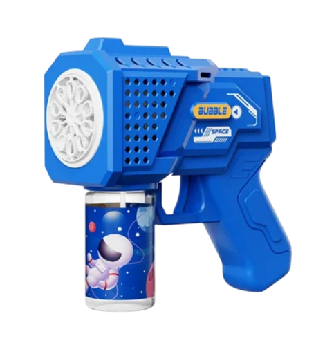 Pistola de burbujas eléctrica con cabezal múltiple juguete de plástico para hacer burbujas para niños al aire libre
