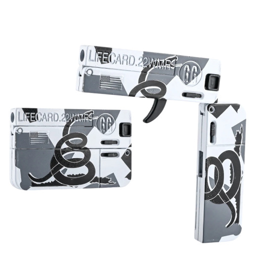 Pistola pieghevole per bambini con proiettili morbidi 11,5 x 11 cm aperta 8,5 x 1,3 x 5,5 cm chiusa Giocattolo in plastica grigio-bianco con motivo