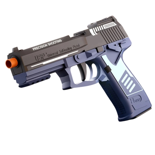 Pistolet Airsoft Pistolet dziecięcy z 20 kulkami 6 pocisków Zasięg strzelecki 10 m Bezpieczna zabawka dla chłopców Plastikowy pistolet do użytku na zewnątrz i w domu