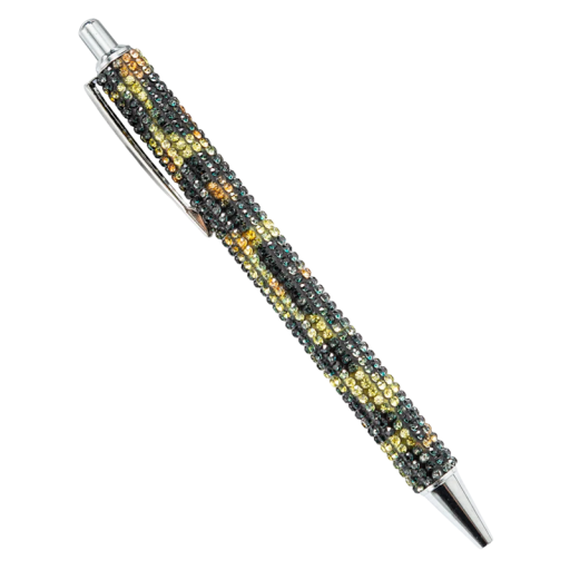 Pix cu bilă 14,4 cm Pix metalic luxos cu pietre colorate Ustensile elegante de scris pentru școală și birou Pix cadou de calitate