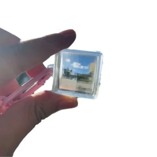 Pixel fotografisches Hilfsmittel akryl mosaik Linse für kreatives Fotografieren Anhänger transparentes Glas blau schwarz rosa