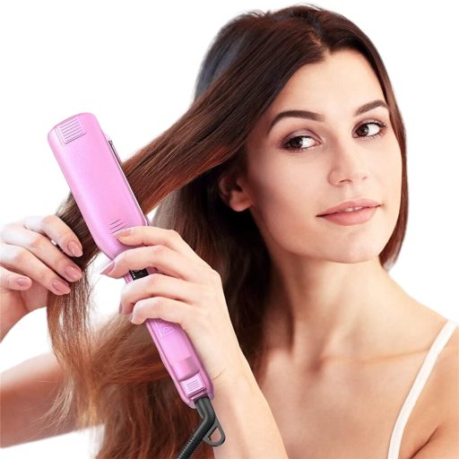 Placa alisadora de cabelo com ecrã LCD