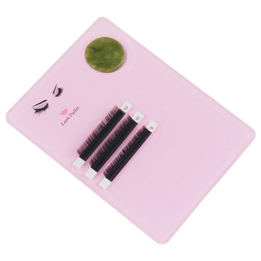 Placa de palete de jade acrílica para pestanas 12 x 9 x 0,6 cm Suporte de extensão para pestanas Base de cosmética para cola Ferramenta de maquilhagem