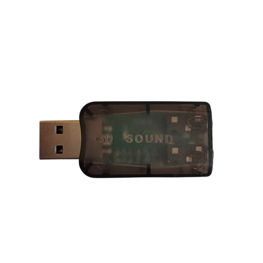 Placa de som USB externa 5,2x2,3 cm Substituição PCI para portátil Interface USB para áudio Microfone e auscultadores Adaptador Canal de som