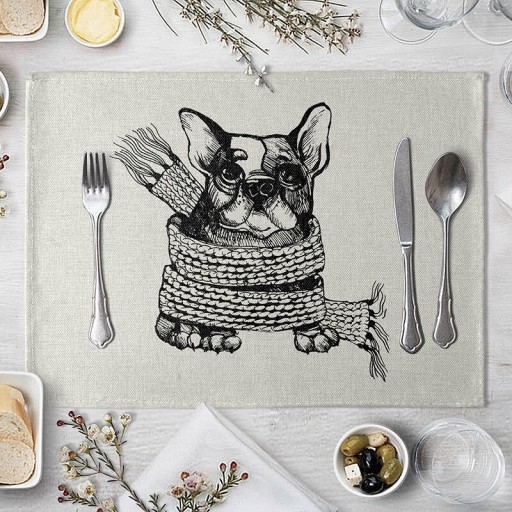 Placemats with Cartoon Dog Design