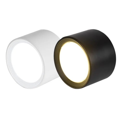 Plafonnier LED encastré 15W rond 66x100 mm corps en aluminium lumière blanche chaude éclairage intérieur