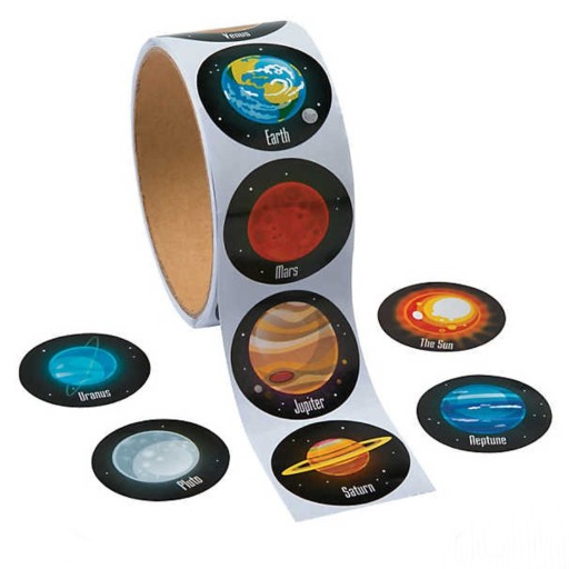 Planetklistermärken 100 st