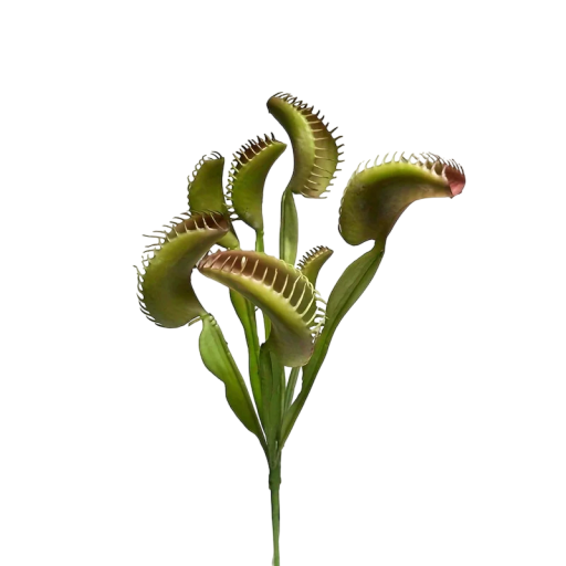 Planta artificial apanha-moscas decoração realista 36 cm plástico verde ornamento de interior para casa escritório mesa prateleira