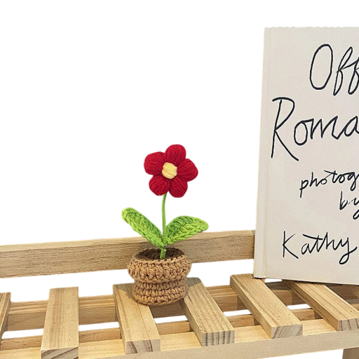 Plante en pot en crochet fleur décoration mini ornement coton laiteux décoration de table pour appartement bureau intérieur