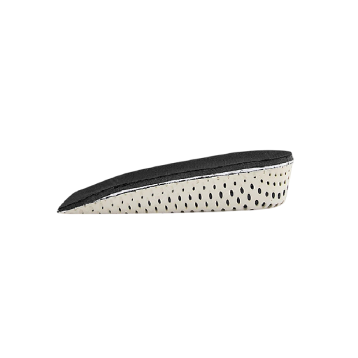 Plantillas resaltantes Altura 3 cm Color negro Almohadillas amortiguadoras para el talón Suaviza la pisada Comodidad al caminar Aumento de altura invisible