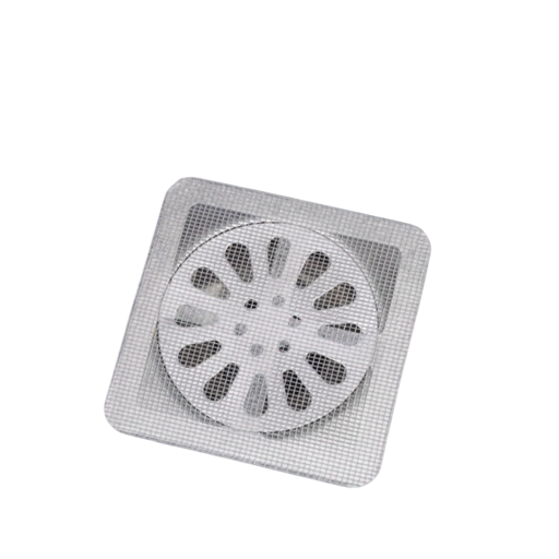 Plasă filtrantă autocolantă 10 x 10 cm, 10 buc – filtr de canalizare pentru scurgere, captator de resturi, păr, insecte, obiecte mici