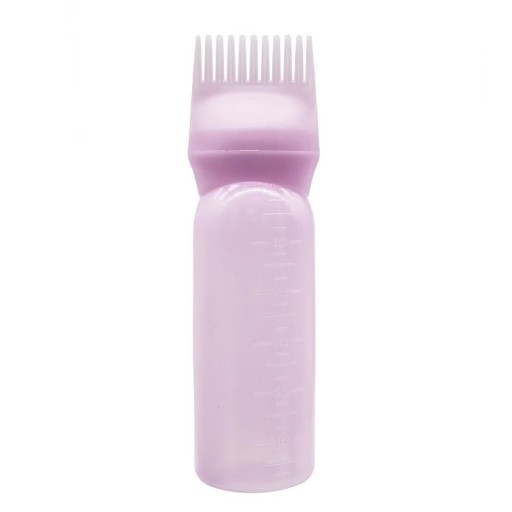 Plastapplikatorflaska med kam 17x4,5 cm Salongsapplikator för olja och färg Professionella produkter för frisörer och barberare