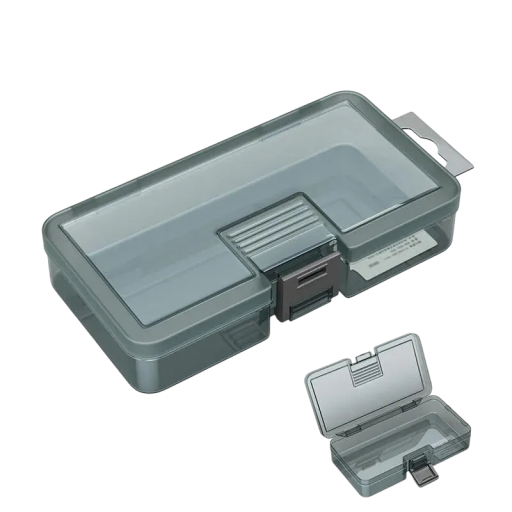 Plastboks til skruer uden skillevægge 13,7 x 7 x 3,2 cm Opbevaringsboks til dele Værktøj Komponenter Bor Elektronik