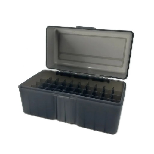 Plastic box voor munitie met vakken capaciteit 50 stuks 16,1x8,4x8,9 cm polypropyleen box voor organisatie van munitie