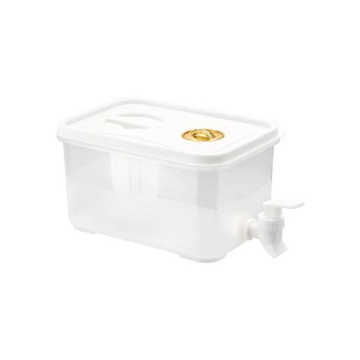 Plastic Drink Dispenser for Refrigerator 3.5 L Transparent Jug with Leak-Proof Tap Cold Drink Box Bar Party Container Fridge