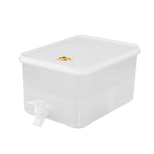 Plastic drink dispenser for refrigerator 6.5 l Transparent jug with leak-proof tap Box for cold drinks Refrigerator Bar party container