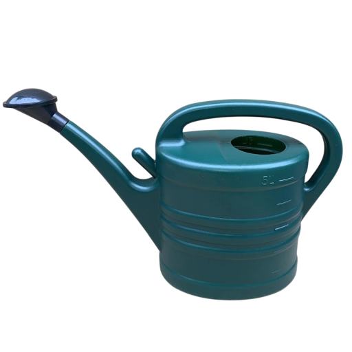 Plastic Gieter voor Planten Water geven 5 l Plastic Donkergroen Handmatige Bewatering Tuin en Huishouden met Douchestuk