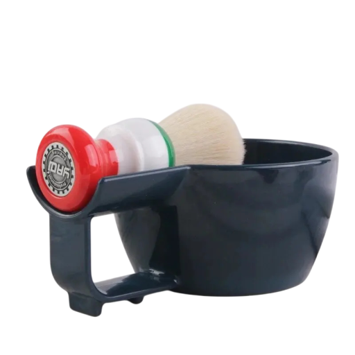 Plastic Shaving Bowl 13 x 9.5 cm Mixing Container for Foam and Soap with Brush Rest Shaving Bowl for Home Use