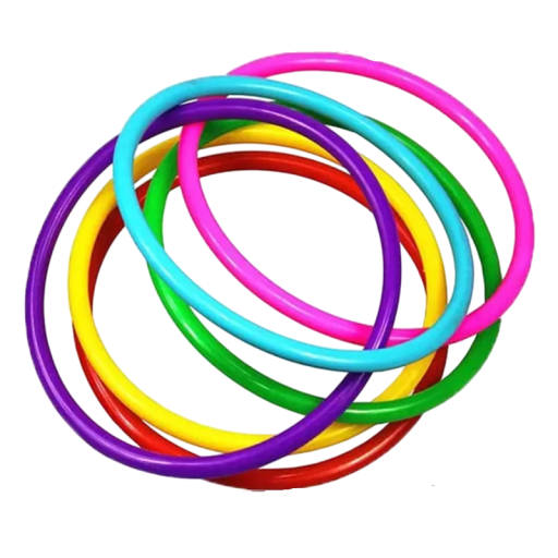 Plastic throwing rings for children, set of 10 pcs diameter 15 cm, throwing toy and target game, suitable for the garden, park, and playroom