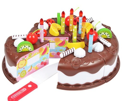 Plastikowy tort urodzinowy dla dzieci