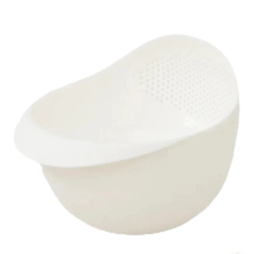 Plastische Siebmischschüssel 20 x 14,5 x 11 cm Küchensieb für Reis und Gemüse mit Griffen Multifunktionales Sieb zum Waschen und Abseihen von Lebensmitteln