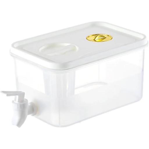 Plastisk drikke dispenser til køleskab 10 l med tætsluttende haner vandkande kolde drikke bar festbeholder 26,5×19,5×21,5 cm