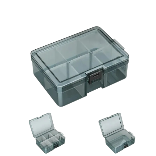 Plastová krabička na šroubky 6 přihrádek 16.4 x 11.8 x 6 cm Úložný box na nářadí Součástky Vrtáky Elektroniku